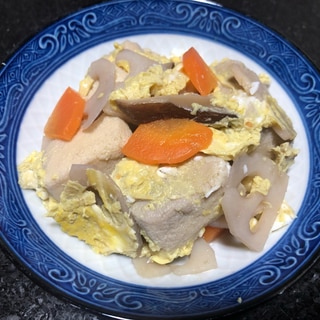 根菜と高野豆腐の卵とじ